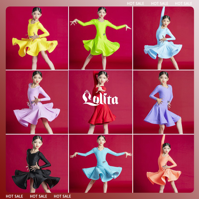洛利塔春夏冬季训练考级服儿童专业规定比赛服女童拉丁舞蹈标准服