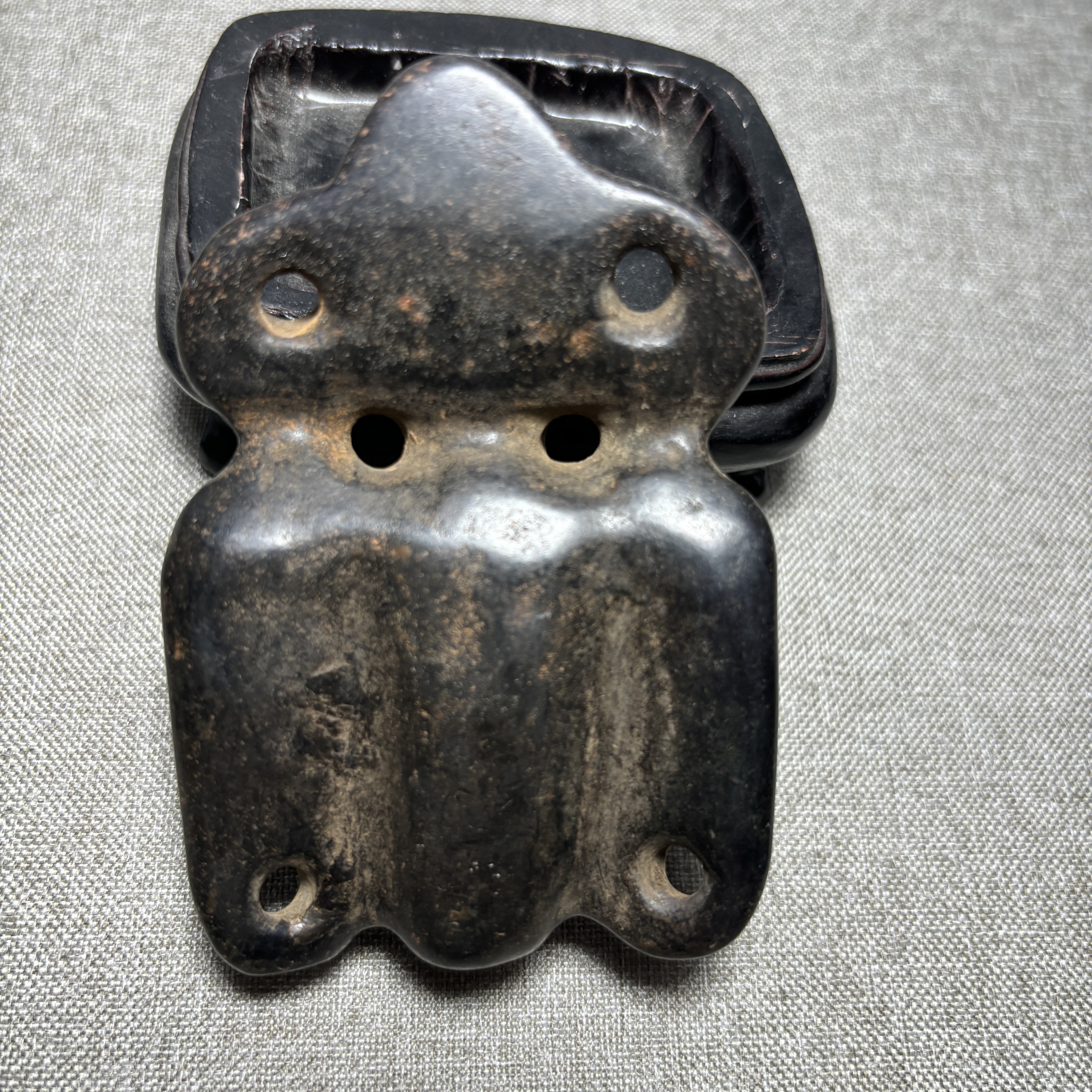 收藏古玩玉器杂项红山文化玉器玉石黑铁陨石雕刻太阳神物件老古董
