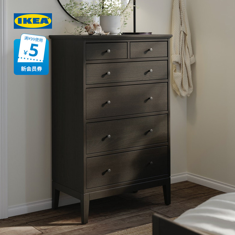IKEA宜家IDANAS宜达奈六抽屉柜现代储物柜斗柜卧室收纳柜简约