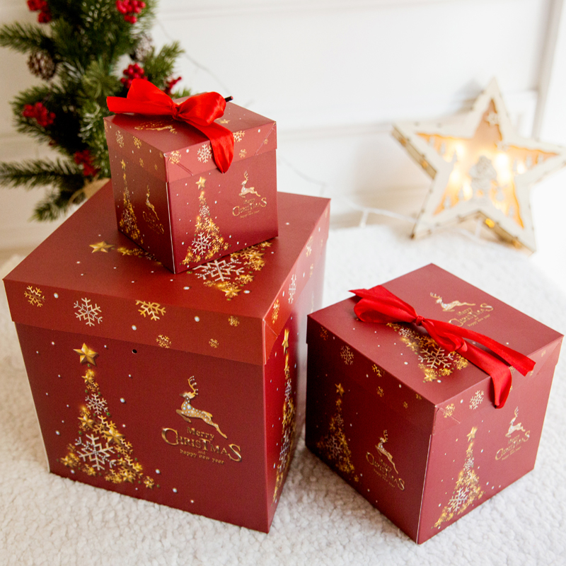 场景活动道具大盒子布置礼物礼盒堆头圣诞节装饰品礼品盒商场橱窗
