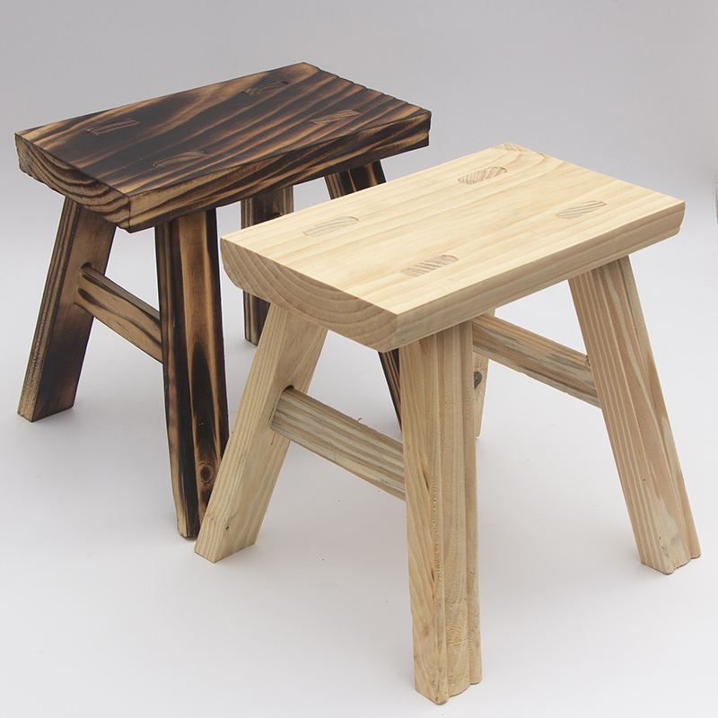 小木凳实木方凳家用客厅儿童矮凳板凳茶几凳换鞋凳原木登木头凳子
