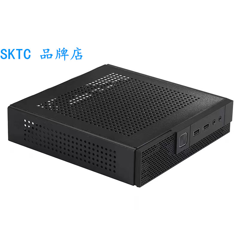 SKTC TX02迷你半高45mm厚小机箱支持thin mini itx一体机主板1.6L