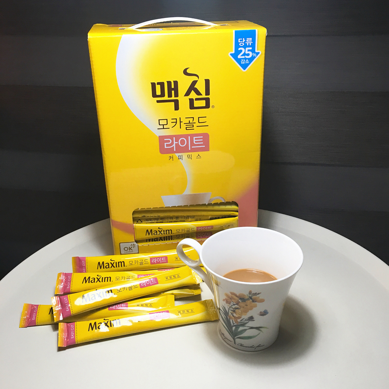 包邮麦馨低糖咖啡100条韩国进口黄maxim摩卡金牌麦可馨light东西
