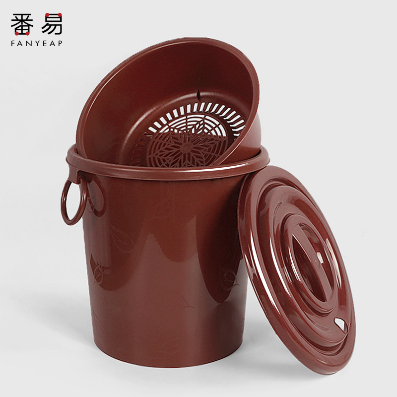 家用小号茶水桶茶桶茶渣桶过滤垃圾排水桶茶台废水桶功夫茶具配件