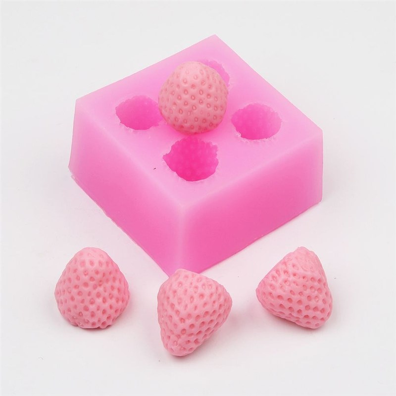3D Silicone Candle mold Mini Strawberry Raspberry  Blueberry