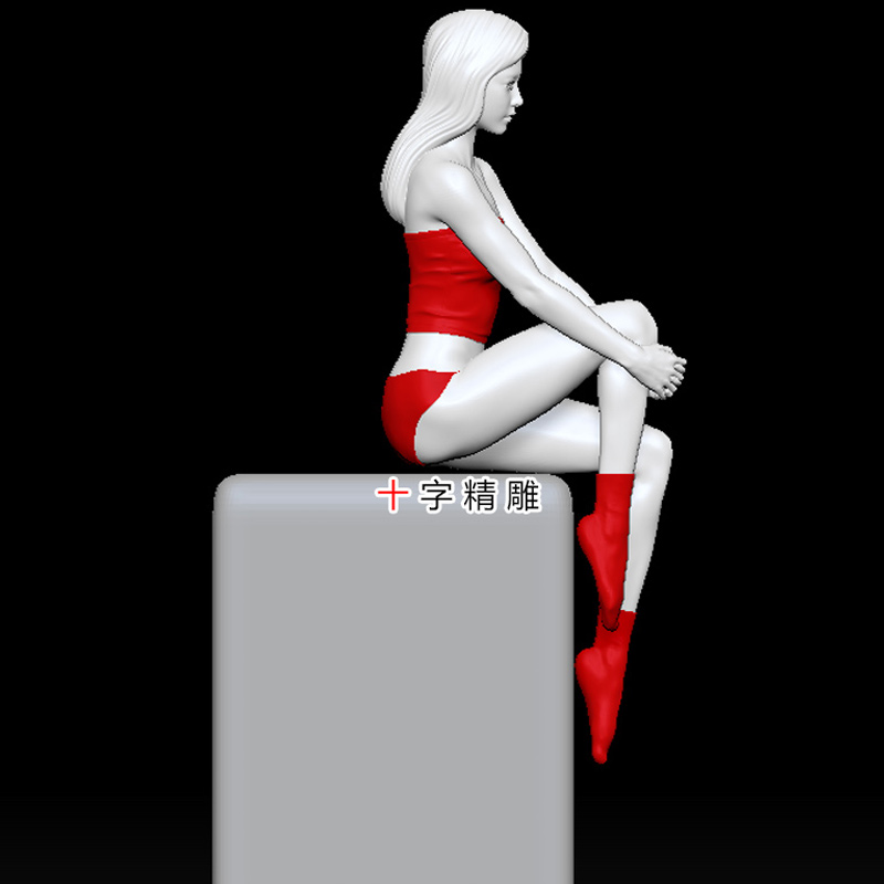 美女圆雕图雕刻机cnc雕刻图3dsmax人体女性三维模型3d打印素材