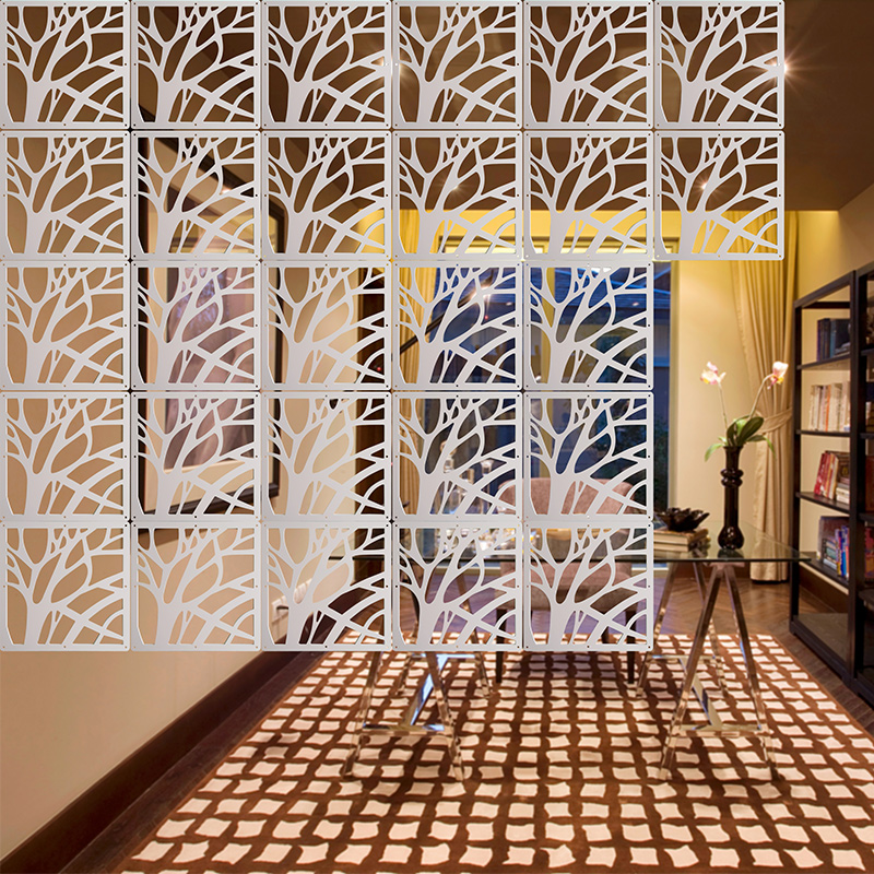 挂式屏风现代简约时尚客厅餐厅镂空雕花复古玄关折叠移动隔断帘子