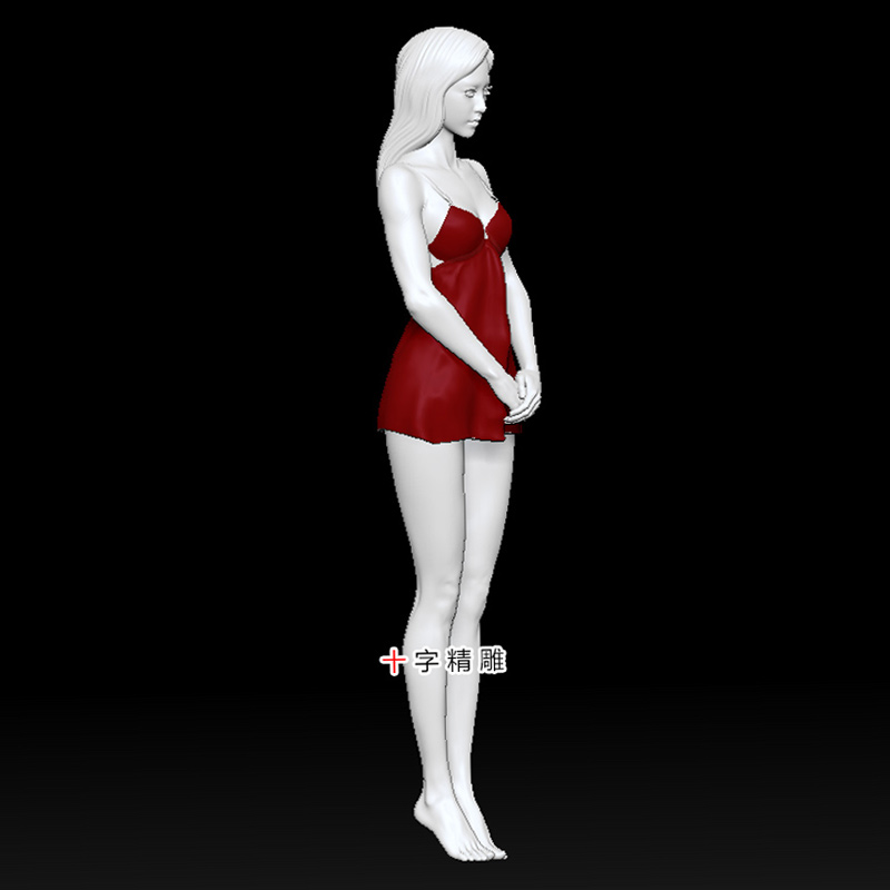 美女stl圆雕图模型精雕图女性zbrush雕刻机cnc人体雕刻3d打印数据