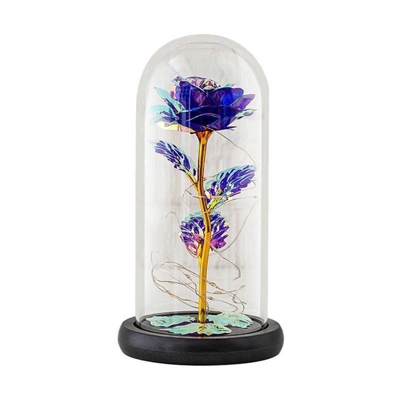 Rose Romantic Gift Preserved Rose Flower In Glass Dome, Red