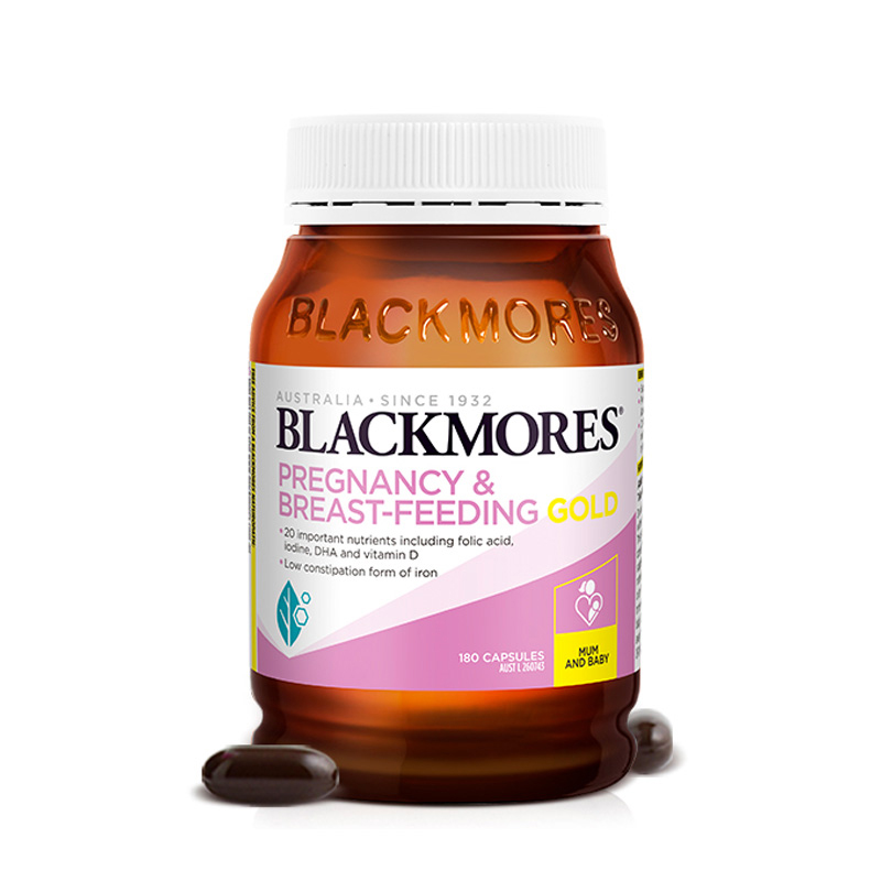 澳洲Blackmores备孕孕妇哺乳期黄金素 营养全DHA叶酸180粒 新包装