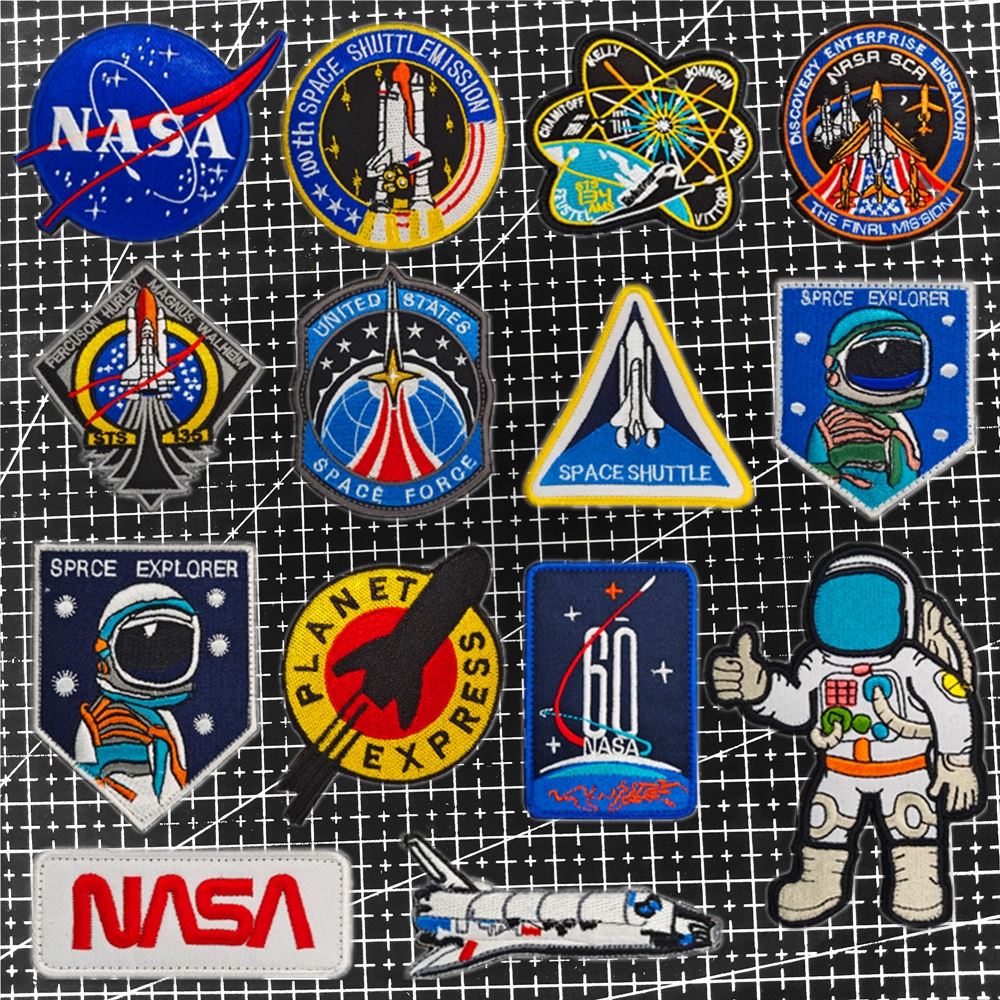 美国APOLLO阿波罗魔术贴徽章NASA太空总署航天刺绣臂章胸章送毛面