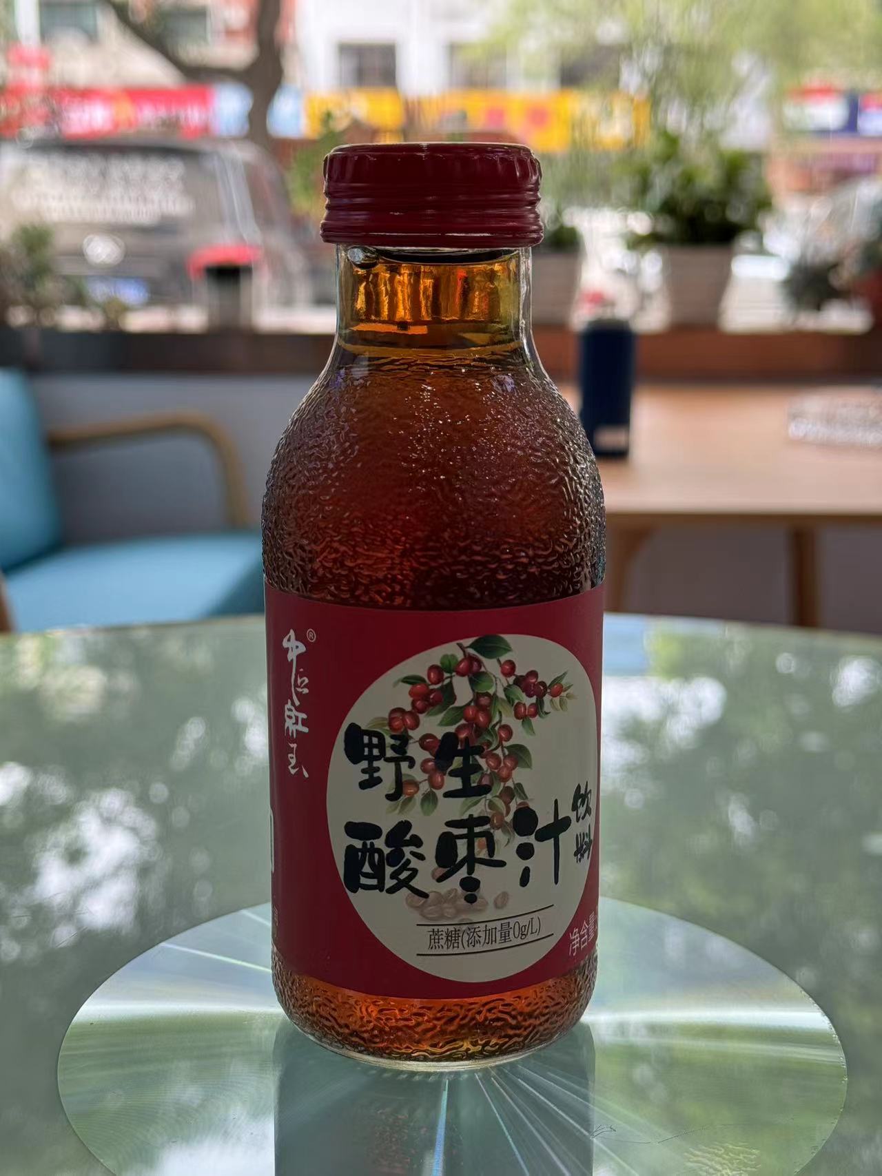 河北邢台特产酸枣汁内丘野生酸枣汁300ml8瓶