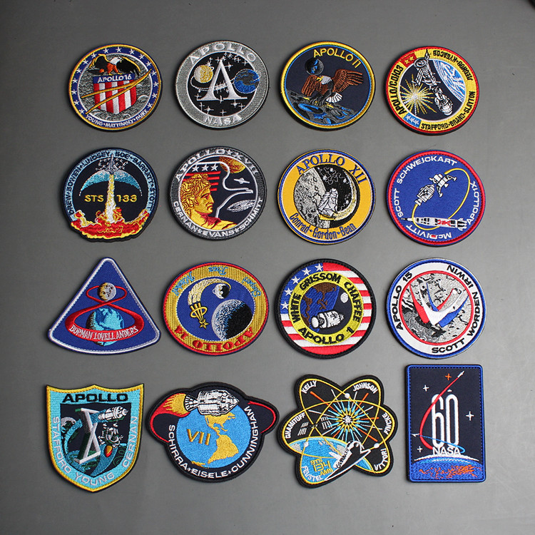 美国航天局精美刺绣臂章 阿波罗计划徽章 太空总署布贴 背包贴