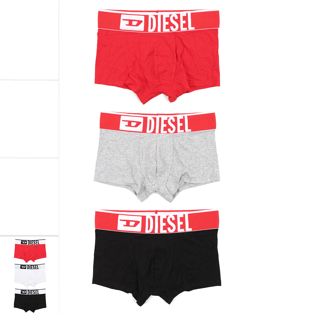 Diesel迪赛 正品 男士潮牌3件装时尚舒适四角内裤 A13267 0AMAG