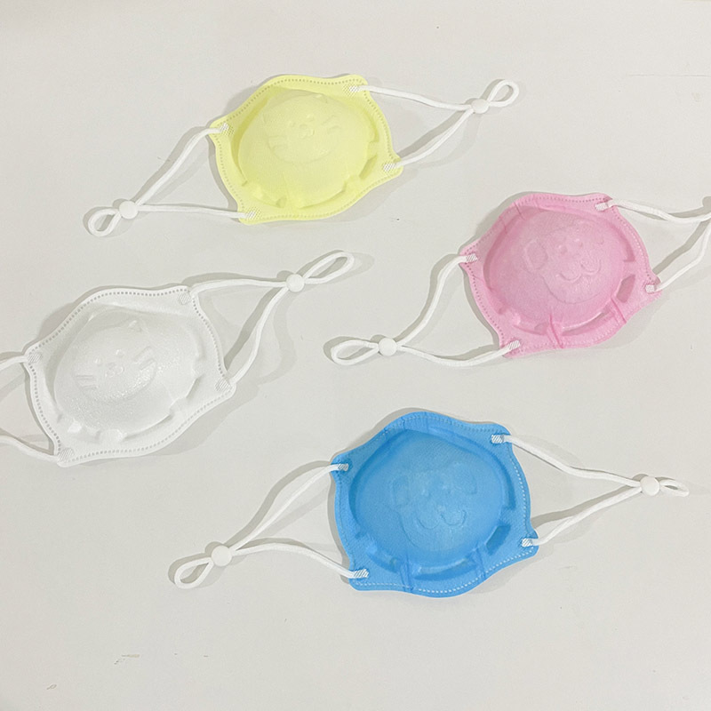 婴幼儿儿童3D立体卡通防舔口罩6只装一次性宝宝立体防护口罩杯型