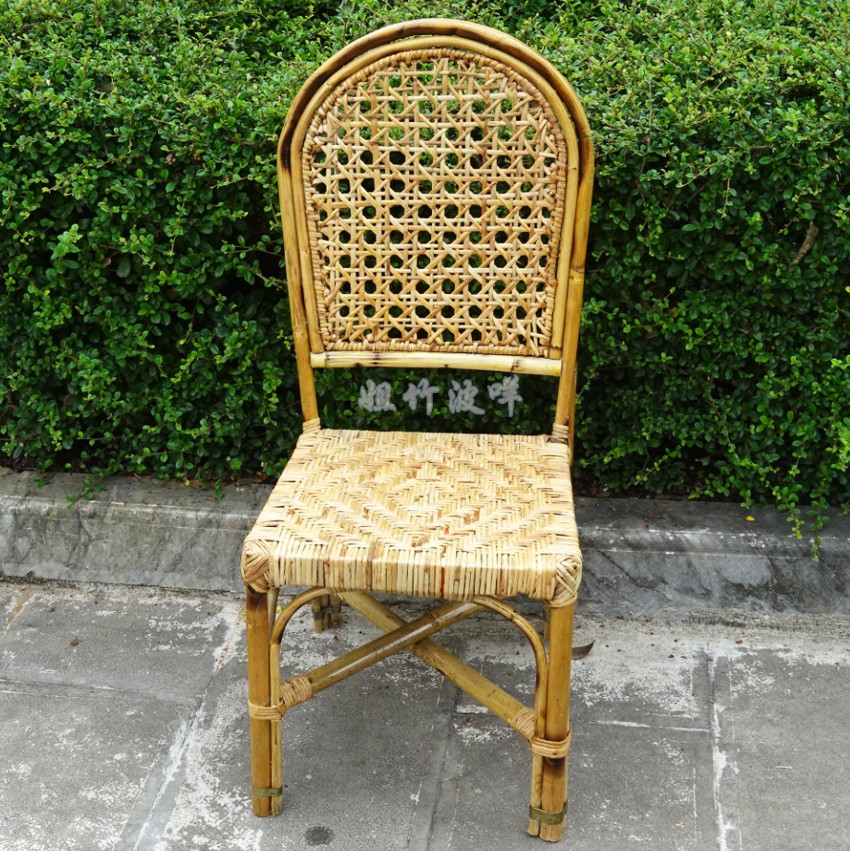 藤椅新品单人靠背椅阳台户外老人编织小椅子凳子组合家用矮款休闲