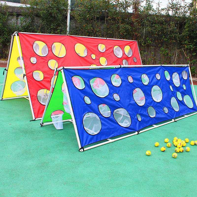 沙包投掷靶盘幼儿园感统训练器材户外儿童投球玩具投准盘带洞网布