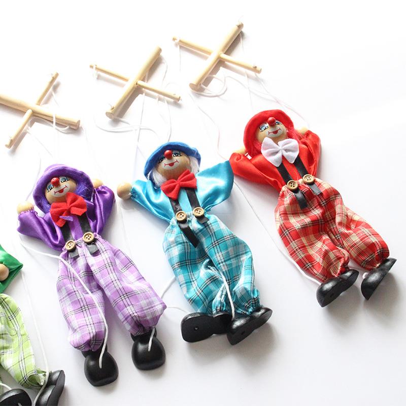 小丑提线木偶拉线木娃娃纯手工木偶人娃娃皮诺丘戏剧提线木偶玩具
