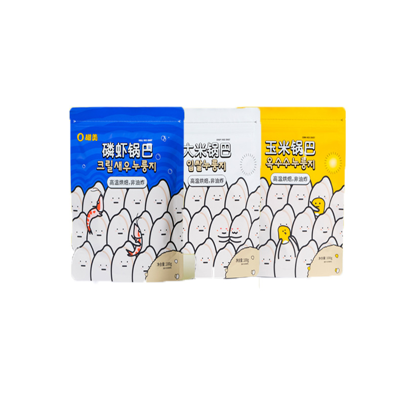 韩式非油炸锅巴100克袋装甜美玉米大米鲜虾食品美味营养香脆儿童