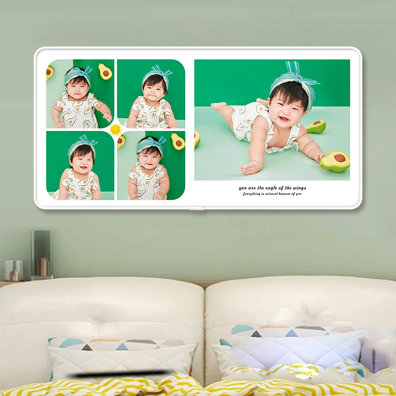 相框摆台洗照片定制做成水晶儿童宝宝周岁写真照放大挂墙相册打印