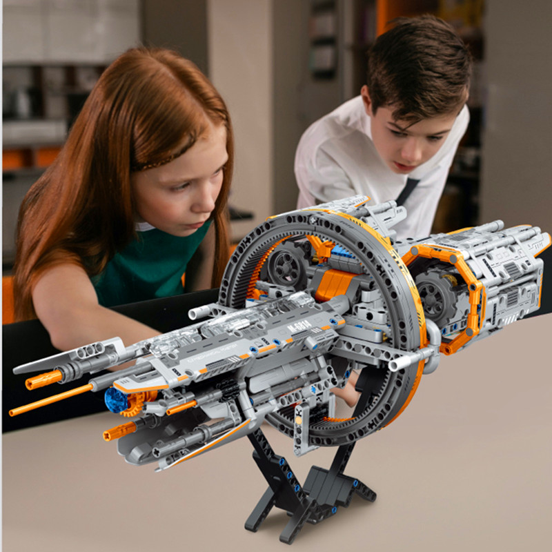 机械大师宇宙巡航战舰飞船男孩玩具益智拼装积木机械组处联动礼物