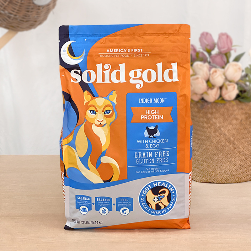 贝多芬宠物进口Solid Gold金装素力高金素无谷鸡肉营养全猫粮12磅