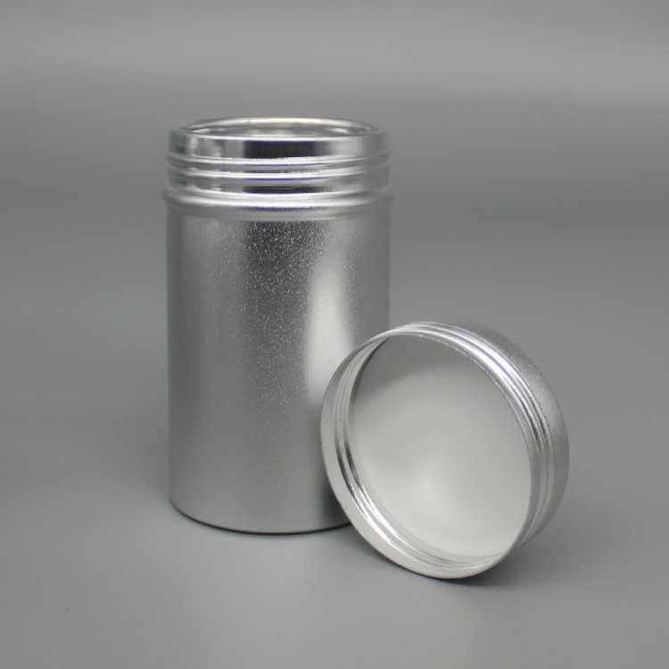 新品磨沙光面内外氧化铝罐电子元件分装香料保健品药丸球形盖铝瓶