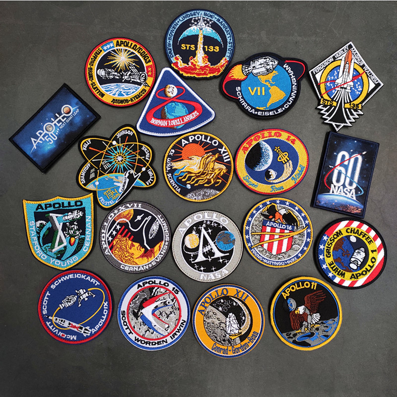 阿波罗计划NASA太空总署刺绣魔术贴章航天飞机户外包布贴臂章徽章