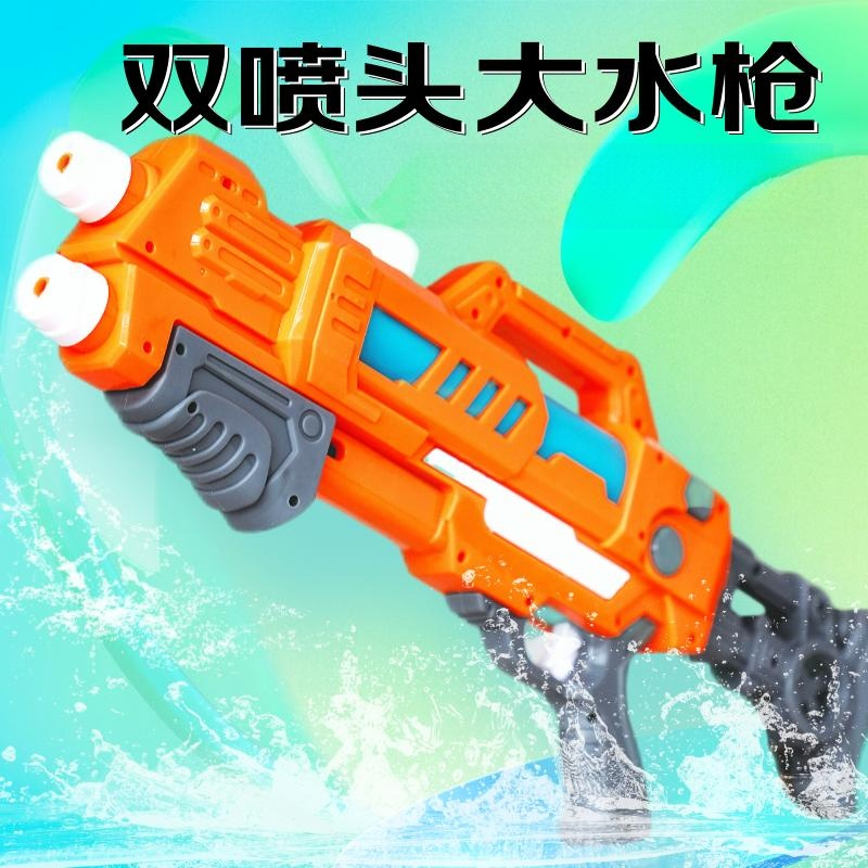 儿童加特林水枪玩具喷水23新款火力大容量男童滋抽拉式刺水抢六一