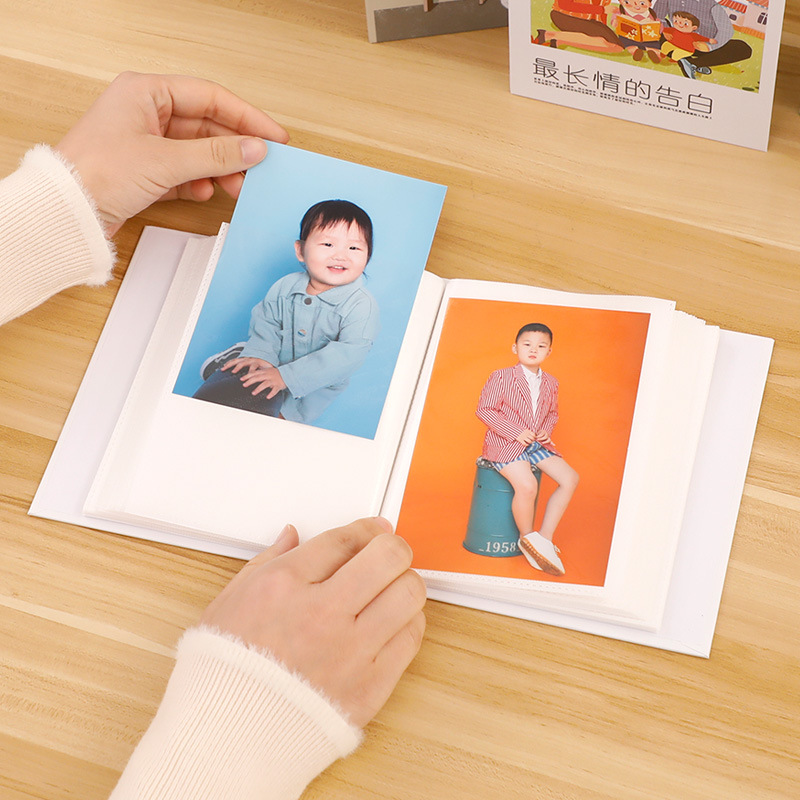 新款大6寸100张小相册本4D插页式PP儿童影楼成长纪念册