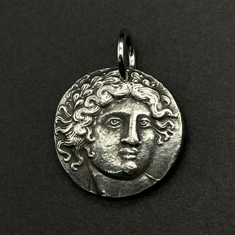 复古希腊银币太阳神阿波罗狮子座礼物硬币项链打孔吊坠挂件工艺品