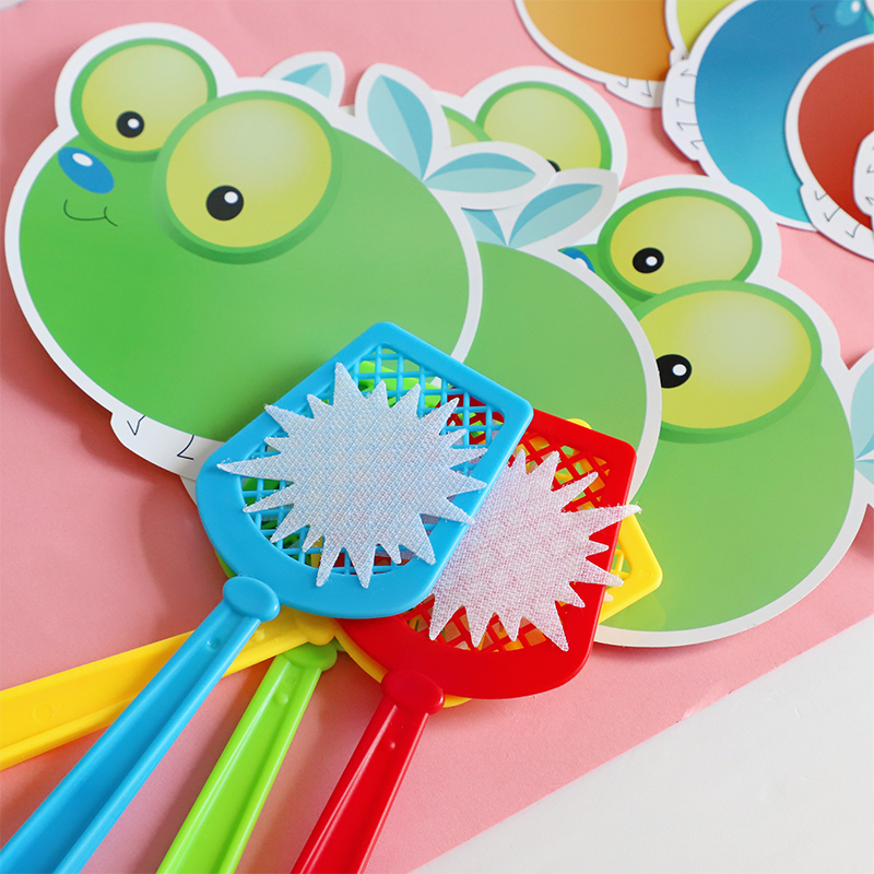 拍苍蝇玩具认字单词游戏英语课堂教具可擦写卡片儿童早教家庭互动