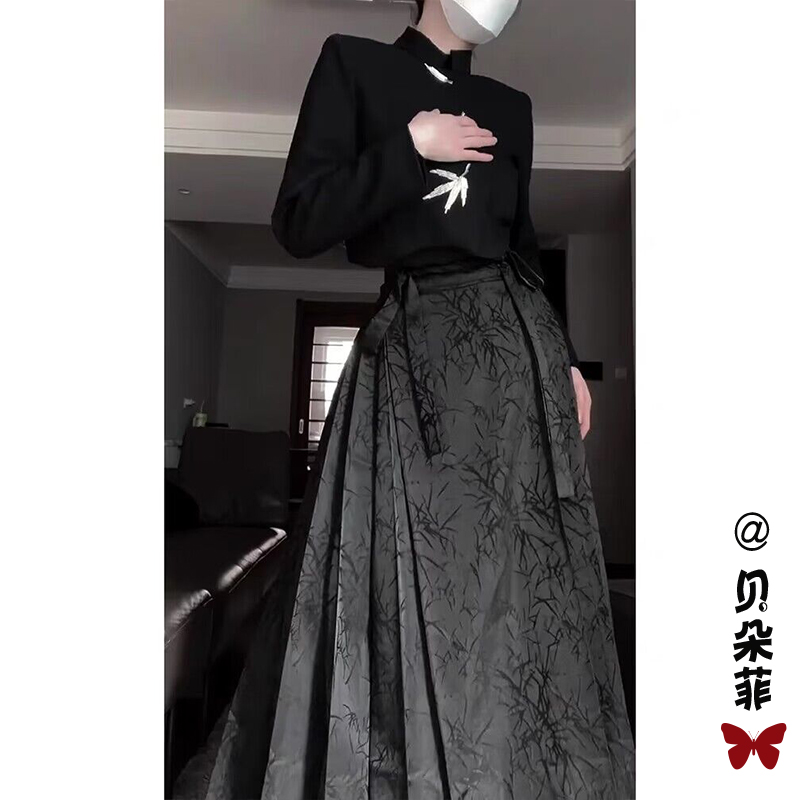 推荐新中式国风马面裙套装2024年新款春季禅意女装礼服改良汉服两