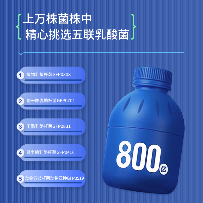 哈医集正小蓝瓶益生菌800亿运动营养补充能量类官方旗舰店2g/10瓶