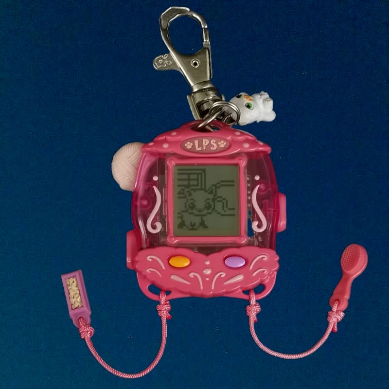 Hasbro孩之宝小件宠物店数码宠物猫电子钥匙链游戏玩具电子宠物机