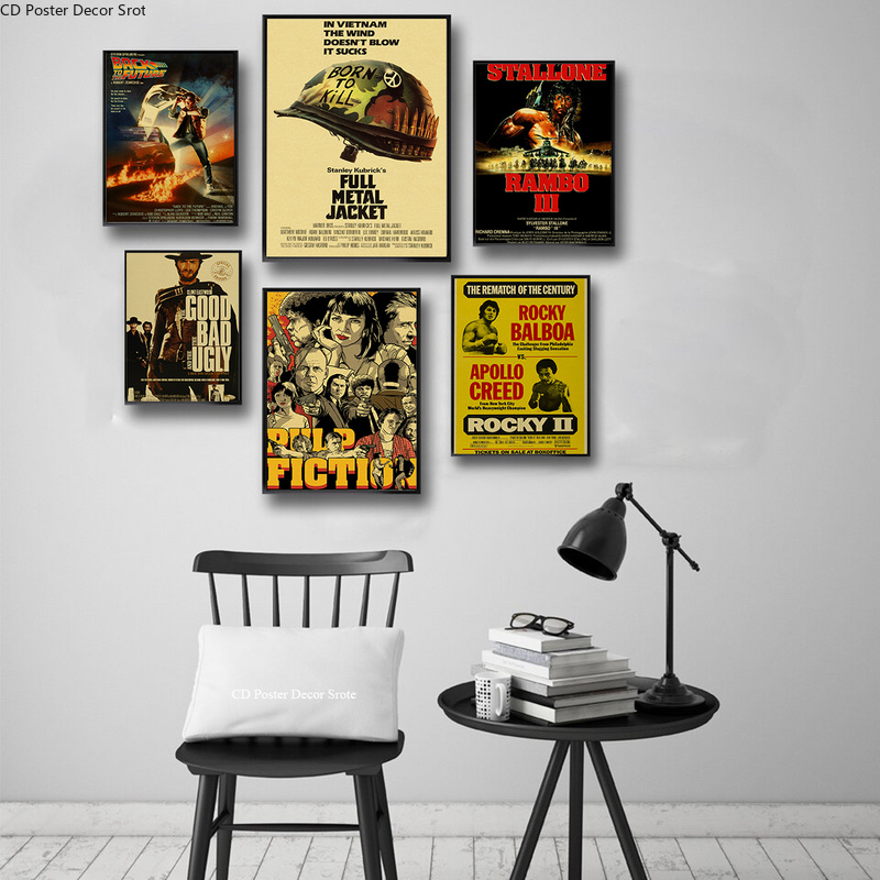 .Classic Movie Poster Kraft Paper Posters Vintage Room Decor