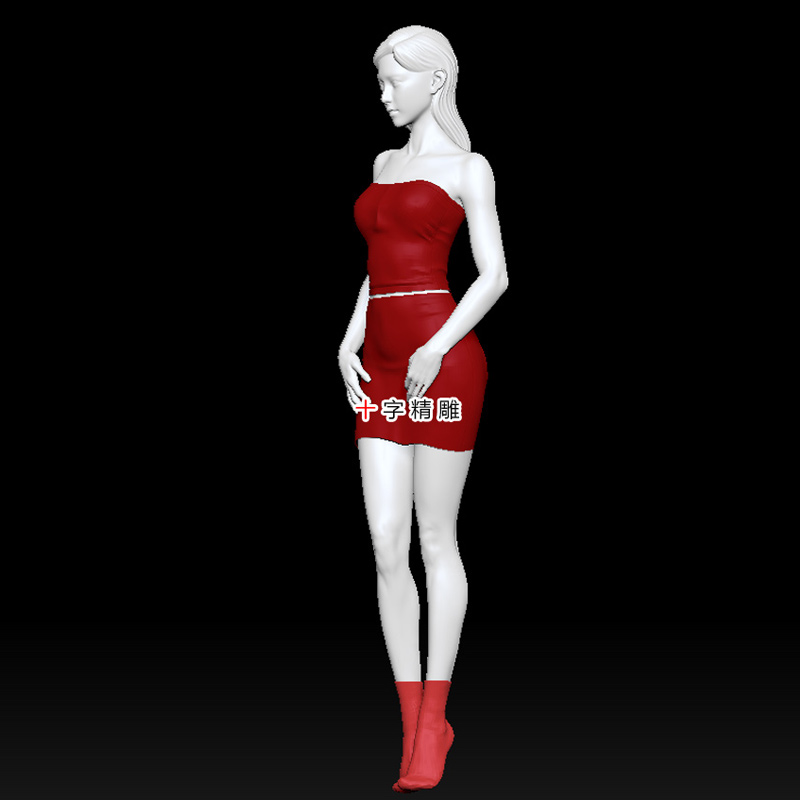 美女圆雕图stl模型3dsmax女性zbrush雕刻机cnc人体雕刻3d打印数据