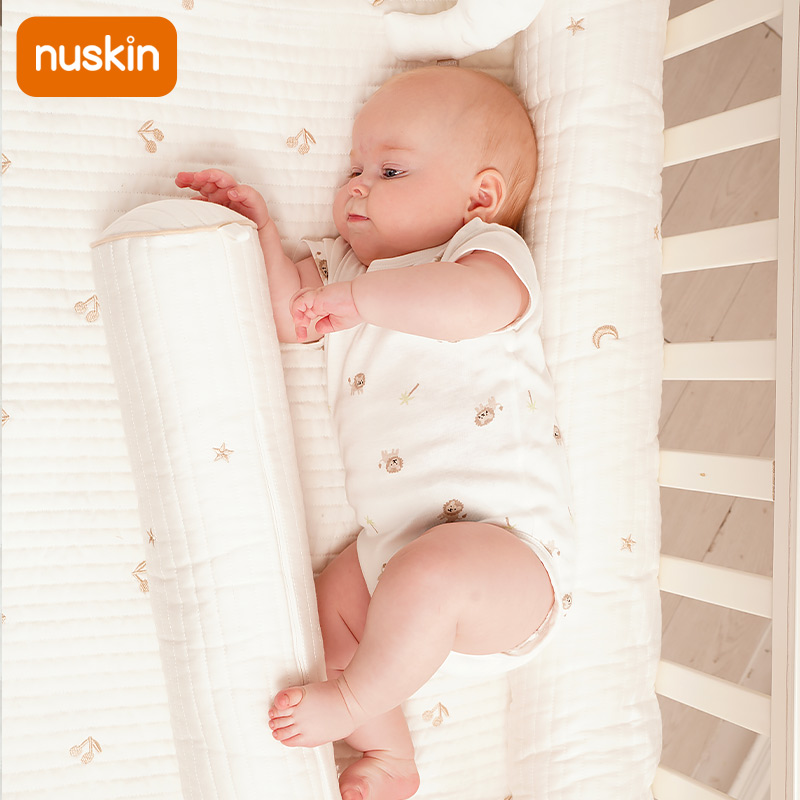 nuskin安抚枕婴儿床圆柱枕头宝宝防撞圆柱侧睡抱枕床围栏长条靠枕