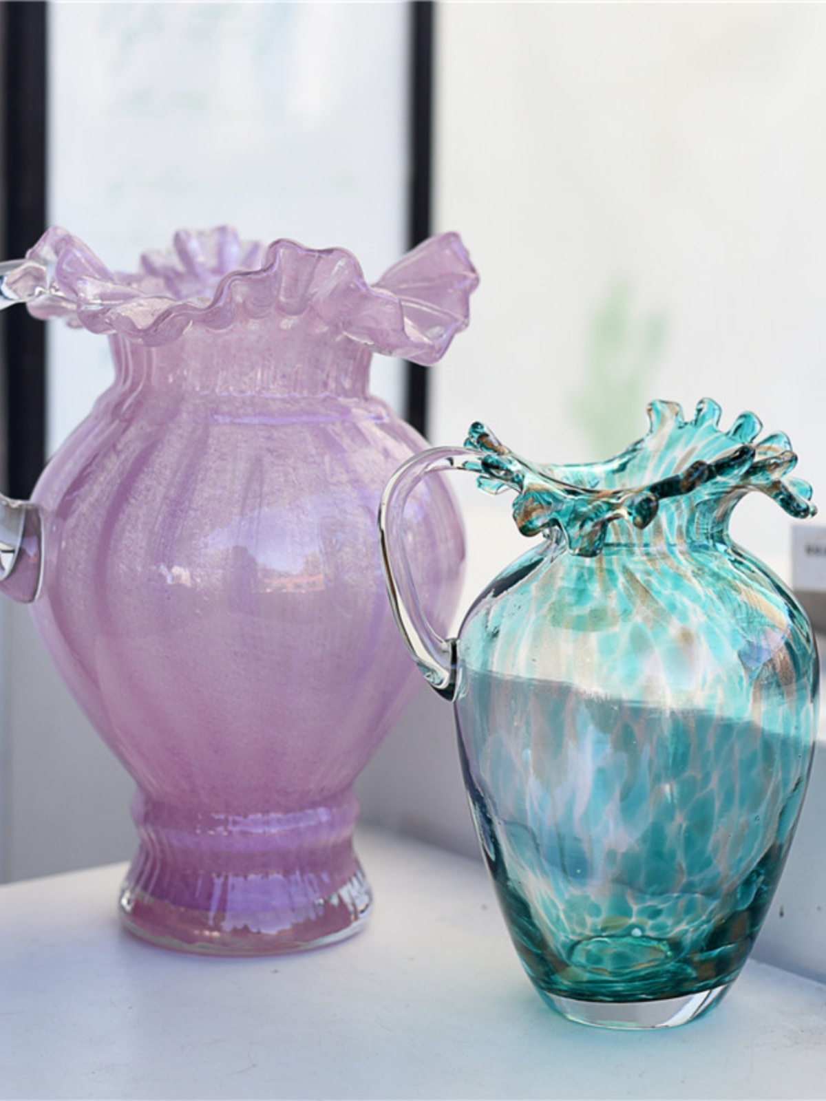 时尚创意简约现代彩色玻璃花瓶水培花器家居装饰桌面摆件乔迁礼品