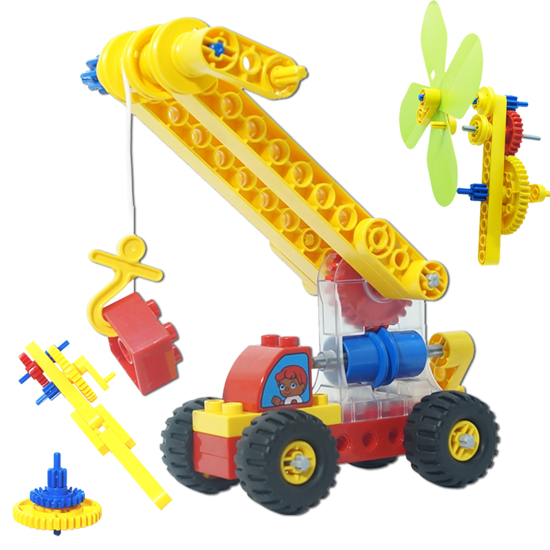 机械齿轮教具兼容乐高大颗粒积木儿童盒装礼物组装拼插益智玩具