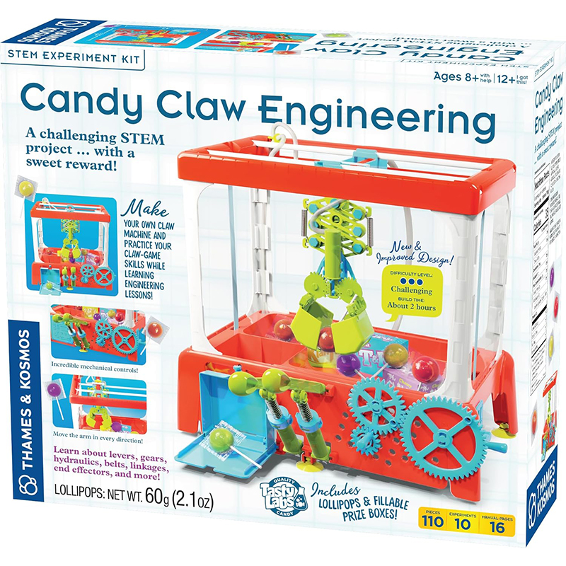 建造设计街机风格抓娃娃糖果机物理工程STEAM玩具正版 Candy Claw