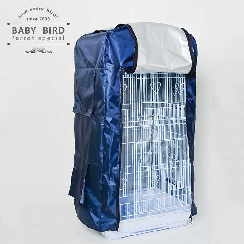 四季专用鸟笼罩衣挡加鹦鹉保暖套厚遮H光大号笼衣笼风防水鸟笼罩