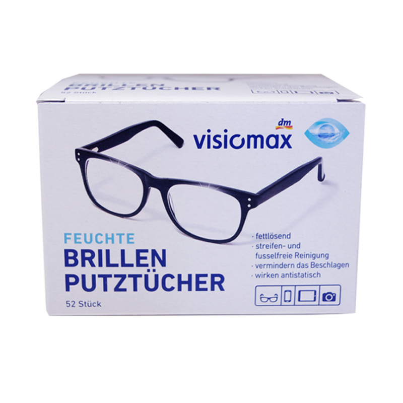 德国进口DM眼镜片清洁酒精消毒杀菌湿巾气眼镜布一次性手机膜相机