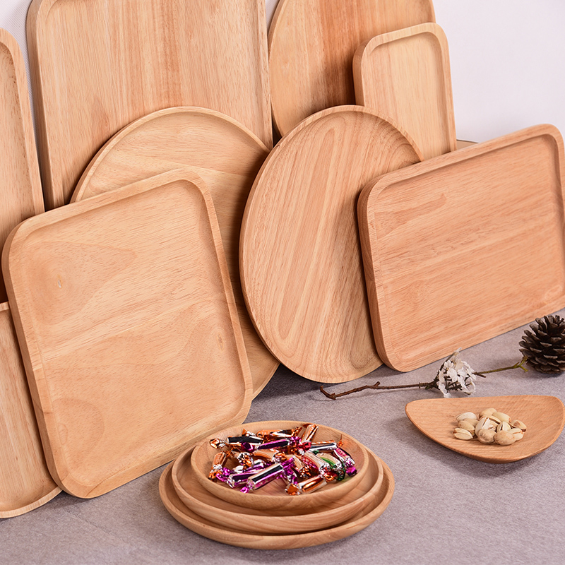 日式实木质托盘长方形家用北欧水杯茶盘木制烧烤面包零食小碟瓜子
