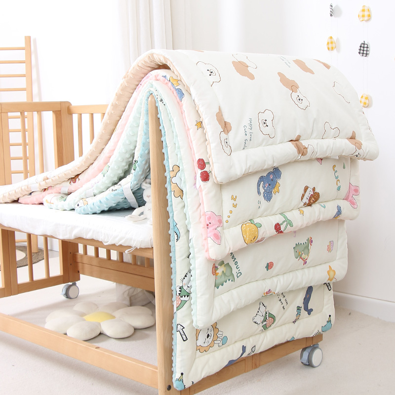 婴儿床垫褥子豆豆绒新生儿童垫被秋冬可水洗幼儿园宝宝床褥子