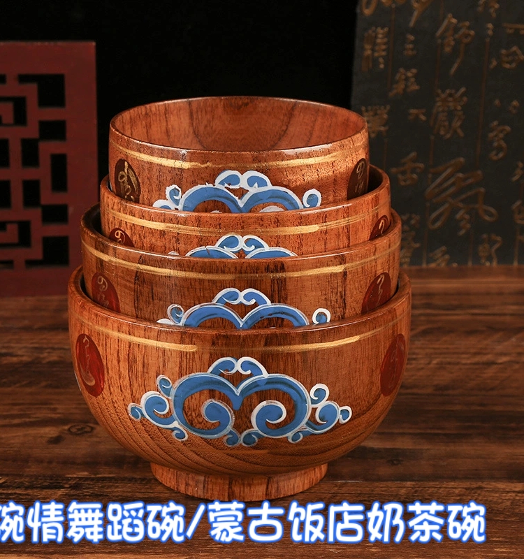 蒙古碗情舞蹈碗道具木顶碗民族风情舞中式碗配重隔热加重版包邮