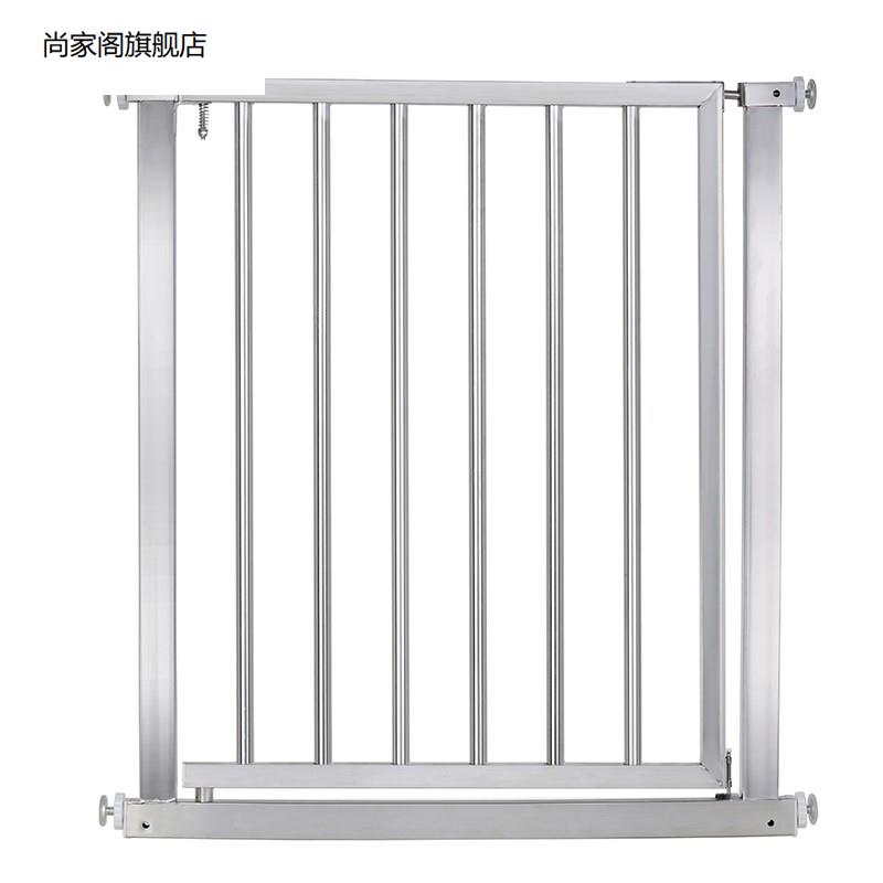 推荐儿童防护栏婴儿楼梯口安全门栏阳台宠物围栏不锈钢隔离门栏免