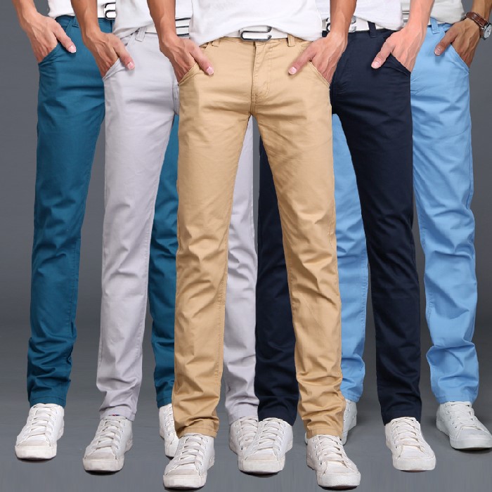 Men s Trousers Slim Fit man white jeans Pants Skinny for Men