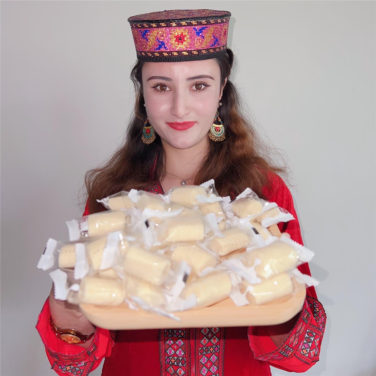(买1送1)西域皇后新疆特产奶醇原味奶醇奶疙瘩正宗鲜奶醇包装500g