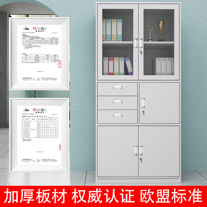。江苏省南京市办公文件柜铁皮柜档案柜资料财务凭证柜带锁储物柜